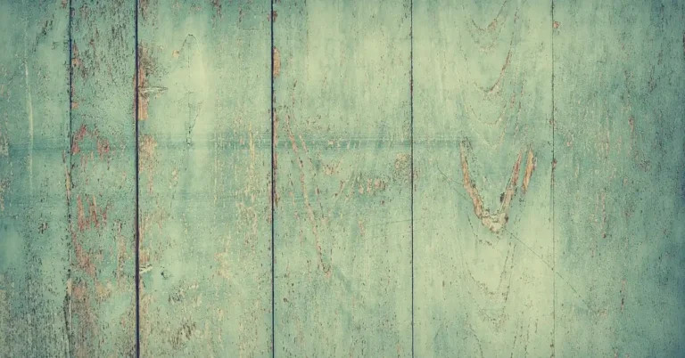 Teal painted hardwood floor planks showing a durable colored paint finish