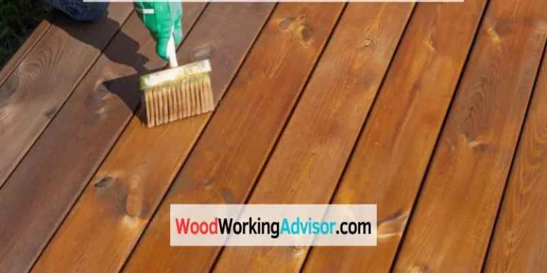 Applying stain to pressure treated deck boards