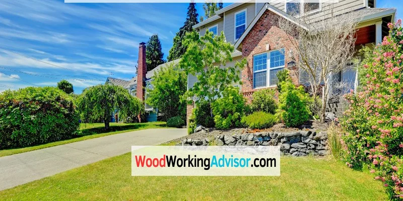 Two-story house with wood exterior trim and siding