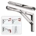 CLT 20 inch folding shelf brackets, 440 lb max load, stainless steel