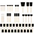Bates Foam Brush Set, Assorted Sizes (50-Pack)