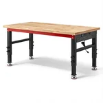 VekMax 48 inch heavy duty steel workbench with adjustable height legs