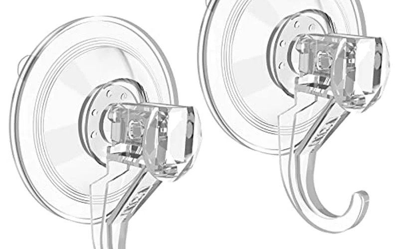 Heavy-duty 22lb suction cup hooks for glass