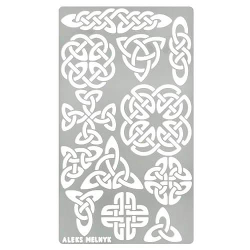 Metal stencil templates for pyrography