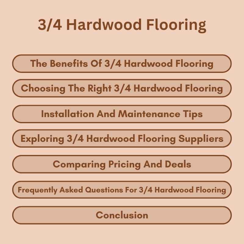 3/4 Hardwood Flooring