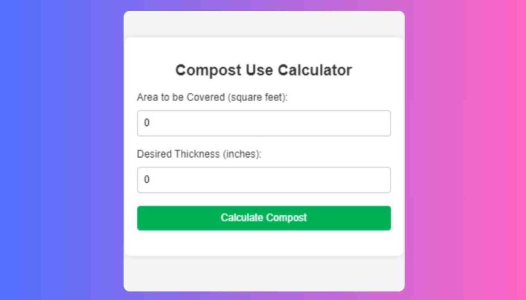 Compost Use Calculator