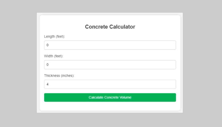 Concrete Calculator