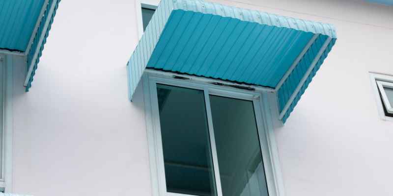 Corrugated Metal Window Awning