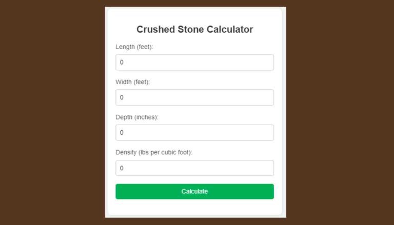 Crushed Stone Calculator