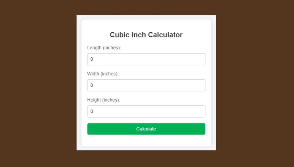 Cubic Inch Calculator – Woodworking Advisor