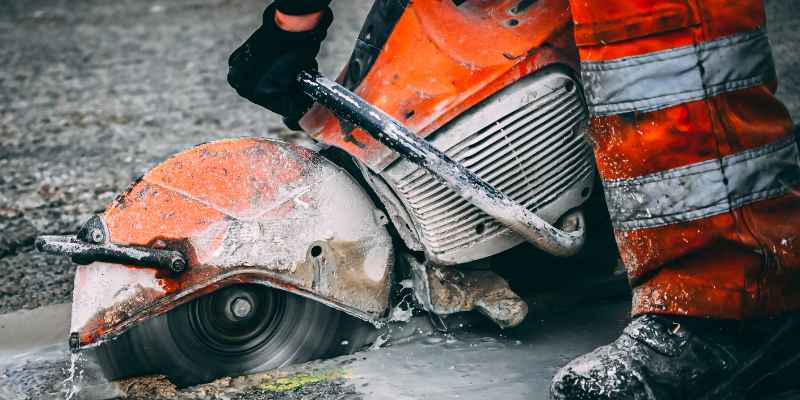 Cutting Concrete Curb