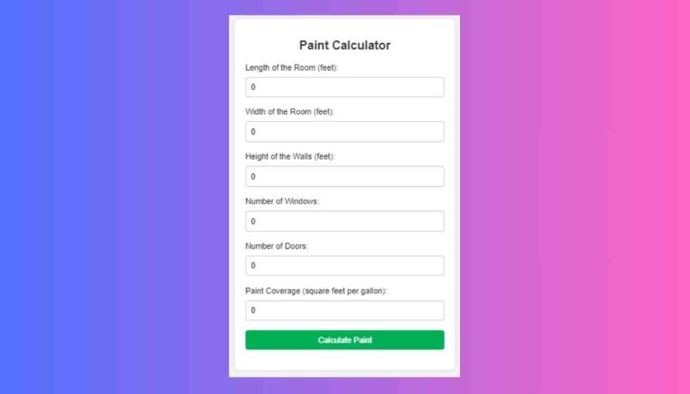 Paint Calculator