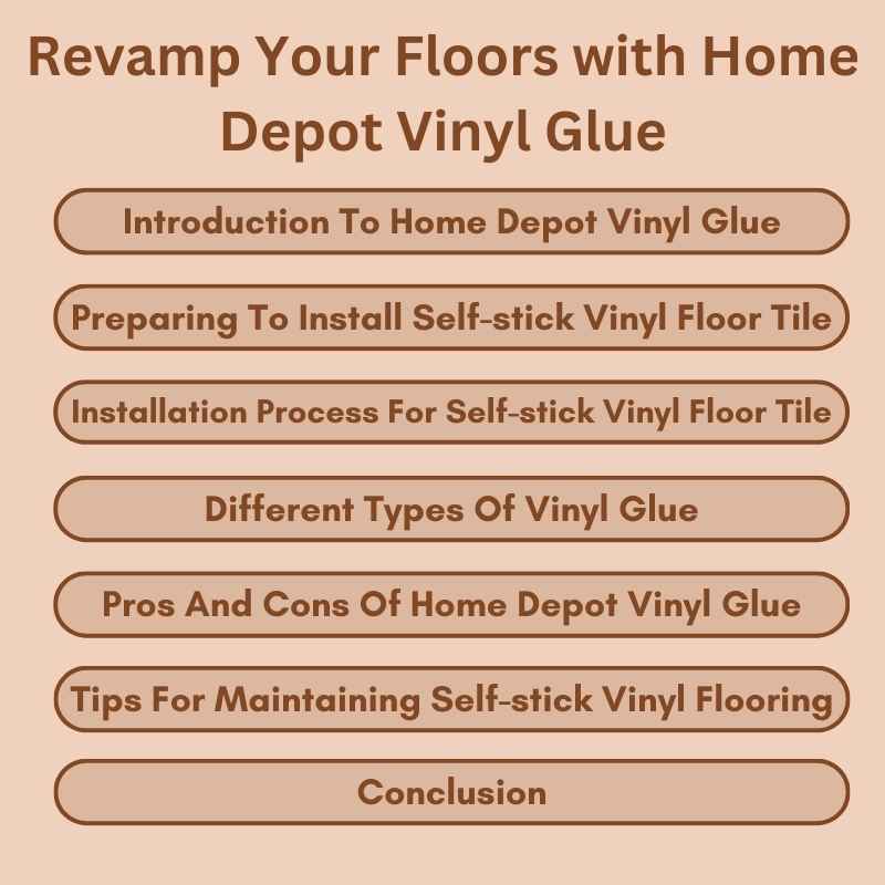 Revamp Your Floors with Home Depot Vinyl Glue