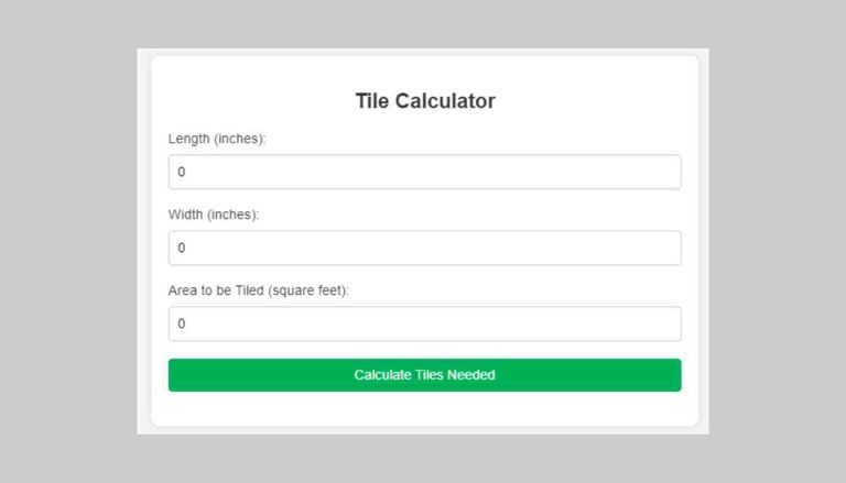 Tile Calculator