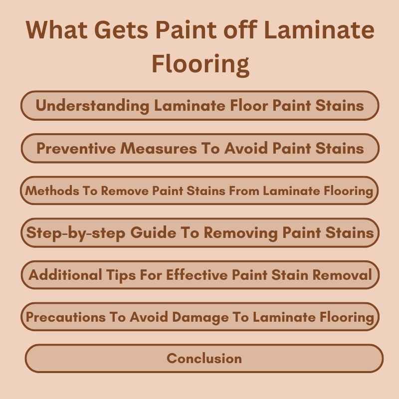 What Gets Paint off Laminate Flooring