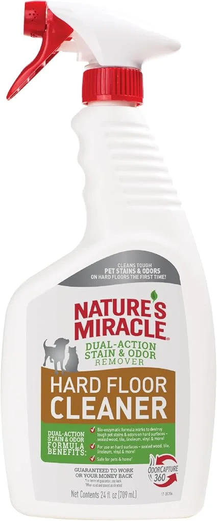 Nature's Miracle Hard Floor Cleaner, Stain and Odor Remover, 24 oz