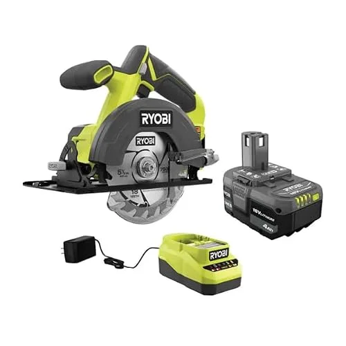 Cordless circular saw kit with battery and charger