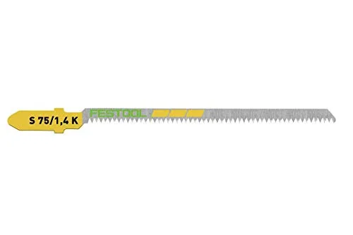 Festool 204267 Jigsaw Blade S 75/1,4 K/5 for Curve Cuts in Wood 5-Pack
