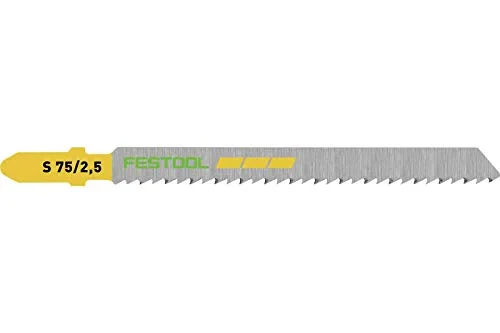 Festool 204257 Jigsaw Blade S 75/2,5/25 for Fine Wood Cutting 25-Pack
