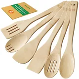 Riveira hard maple wooden spoon and spatula set