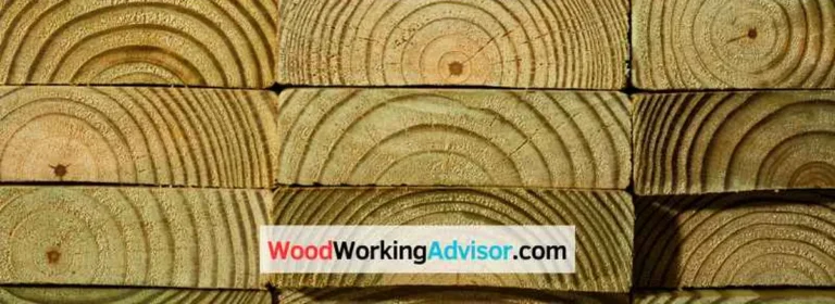 Pressure-treated deck boards showing natural wood grain, no green tint