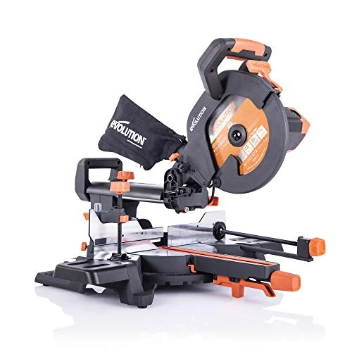 Evolution Power Tools R255SMS+ PLUS 10-Inch Sliding Miter Saw, Multi-Material