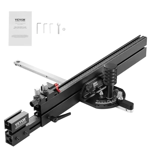 VEVOR Precision Miter Gauge, Standard Slot 3/4 x 3/8, Aluminum Alloy