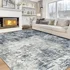 Blue Grey Washable Area Rug 8x10