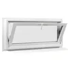 COLORPAPA vinyl hopper basement window 32 by 14 inch white