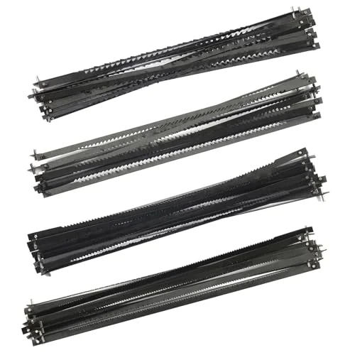 YullSorom 5-Inch Scroll Saw Blade Pin End Replacement 48 Pack for W 3921 3923, Drem, Crafts, Del, All 15in.and 16in.Scroll Saw for Wood, High Carbon Steel