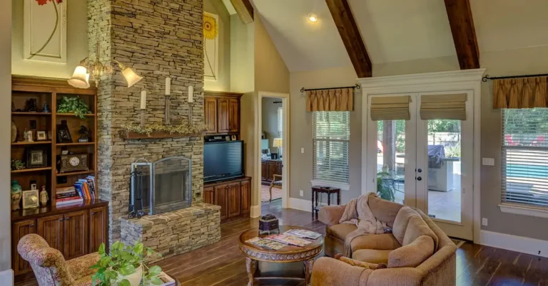 Top rated wood flooring in a living room with dark hardwood floor