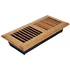 US HDW oak louvered 4x10 floor register