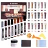 Wood floor scratch repair kit with filler putty and markers, 39-piece set