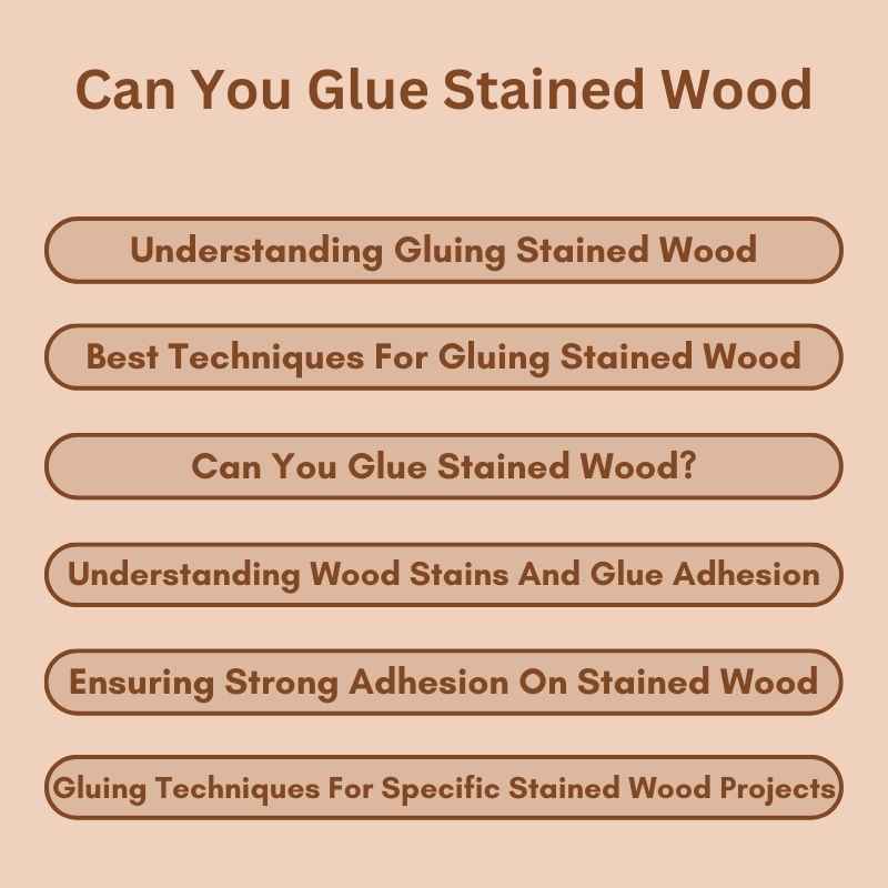 Can You Glue Stained Wood