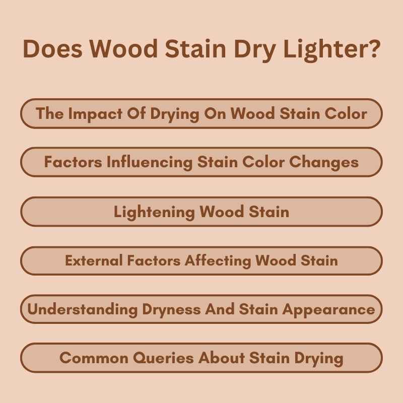 Does Wood Stain Dry Lighter