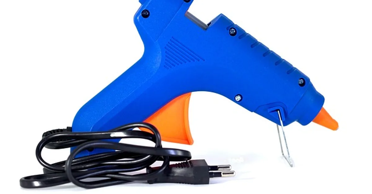 Hot glue gun used to bond plastic pieces before adding epoxy