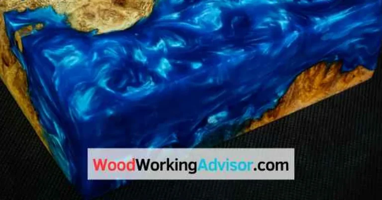 Punky spalted wood block stabilized with blue-dyed epoxy resin
