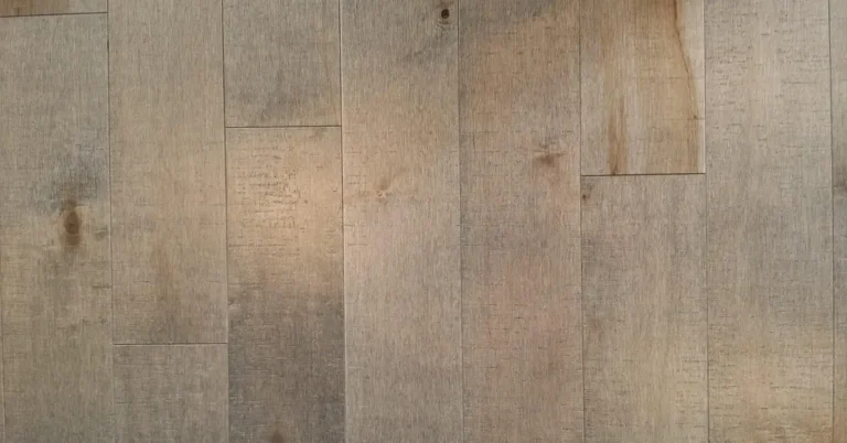 Close-up of maple hardwood flooring grain and plank seams