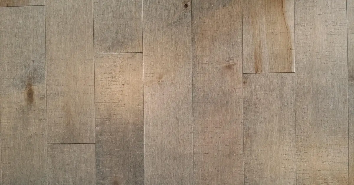 Close-up of maple hardwood flooring grain and plank seams