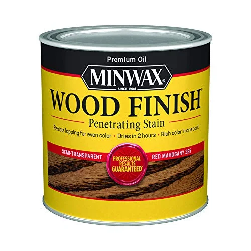 Minwax Red Mahogany Wood Finish penetrating oil-based stain, half pint can