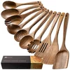 Hefild 10-Piece Acacia Wood Cooking Utensil Set