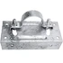 Adjustable clamp bracket for attaching wood fence to a round steel post