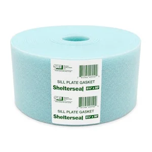 Shelterseal Sill Plate Gasket, 5-1/2 in x 50 ft Aqua Foam Sill Sealer, Foundatio