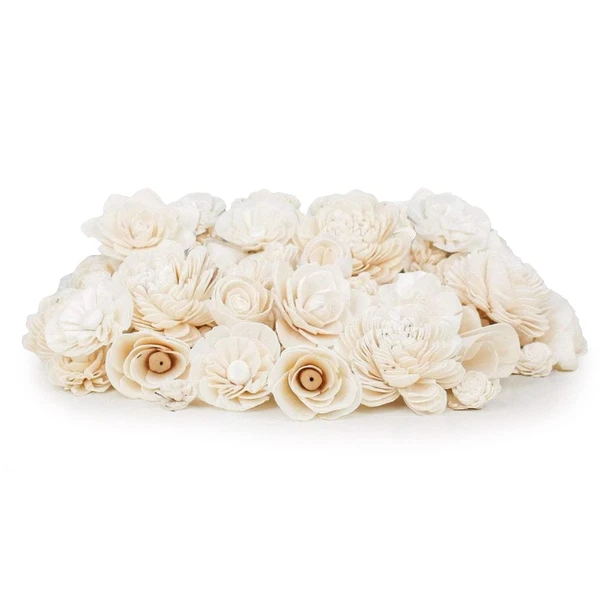Sola wood flowers random assortment, 50 pieces, no bark
