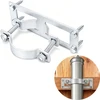 Steel to wood fence post bracket adaptor for 2-3/8 inch metal posts