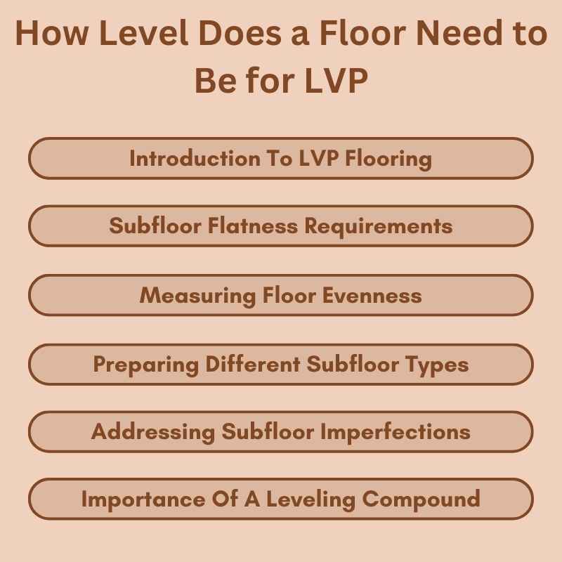 How Level Does a Floor Need to Be for LVP