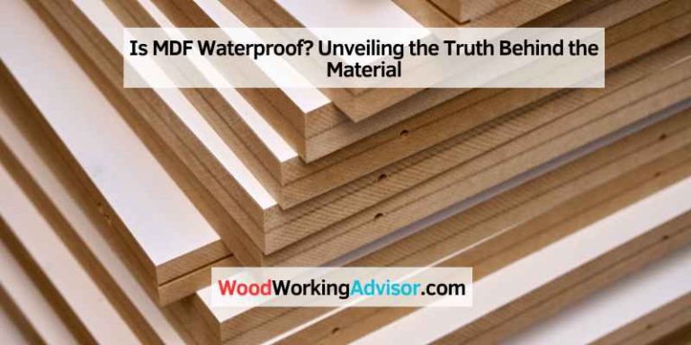 Is MDF Waterproof
