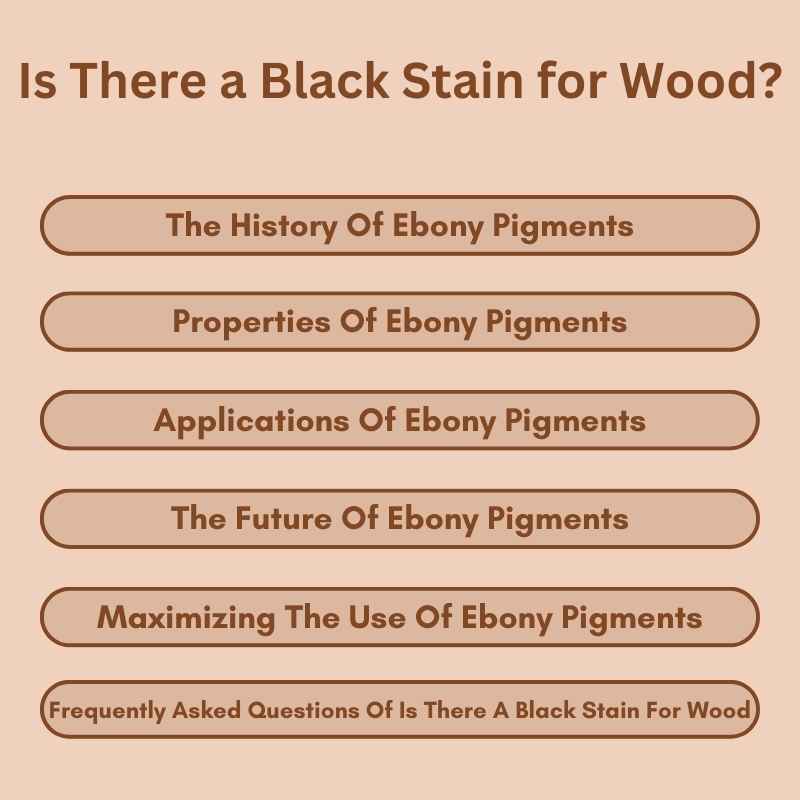 Is There a Black Stain for Wood?