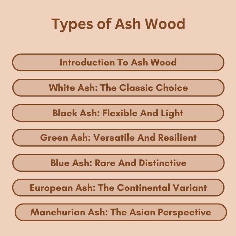 Types of Ash Wood