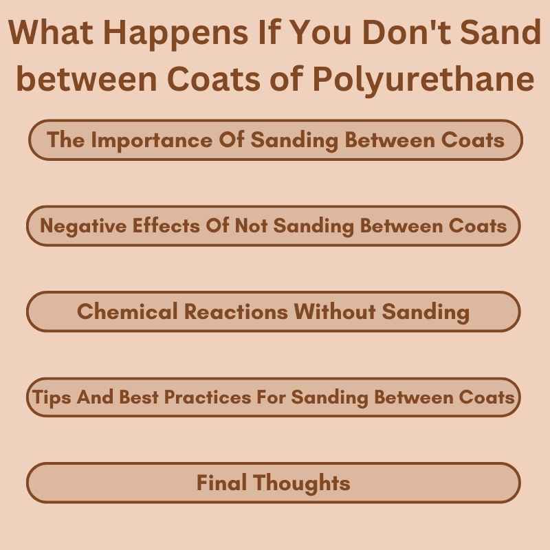What Happens If You Don't Sand between Coats of Polyurethane